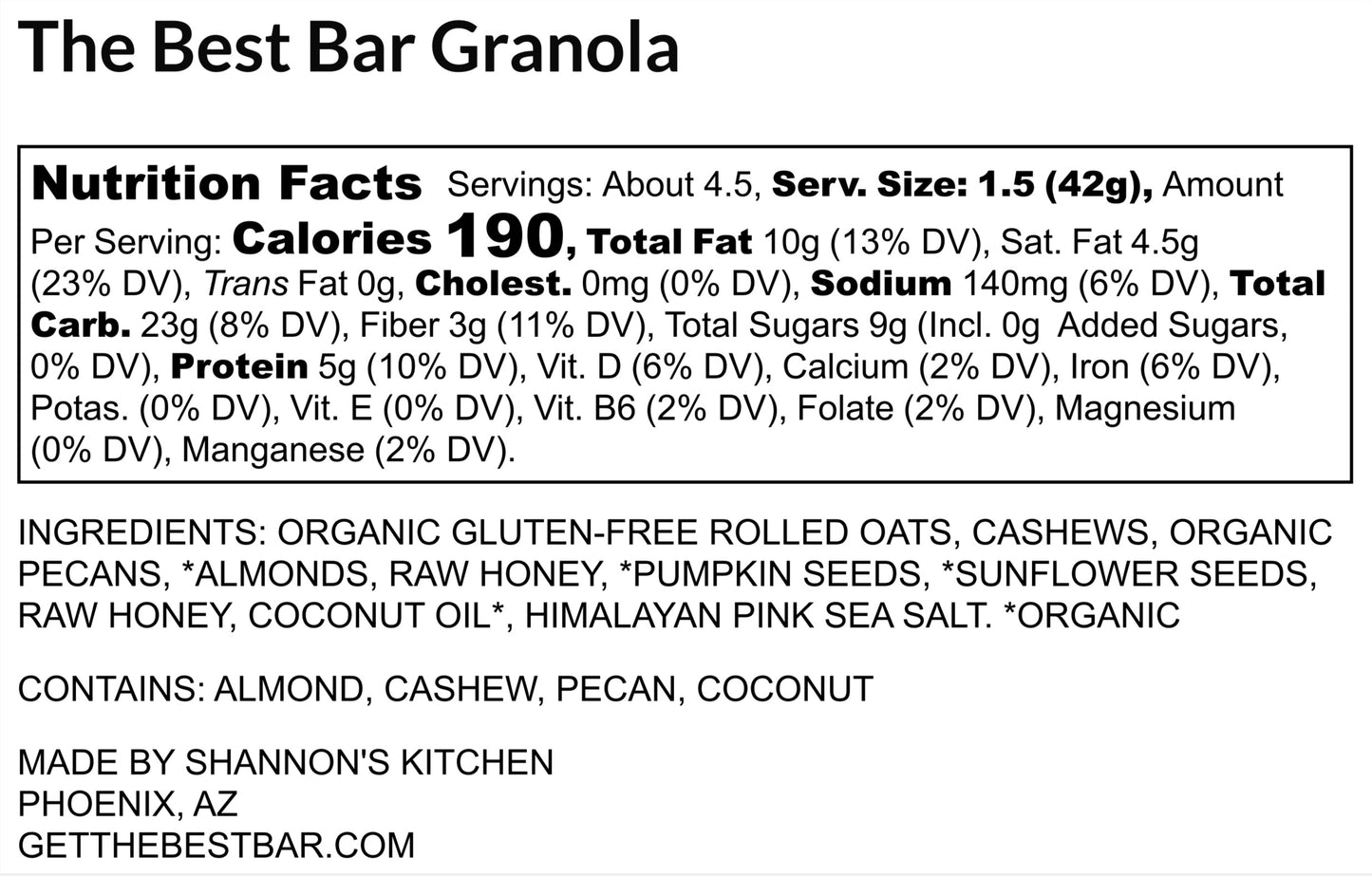 Best Bar Granola
