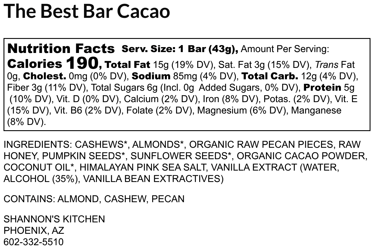 The Best Bar Cacao