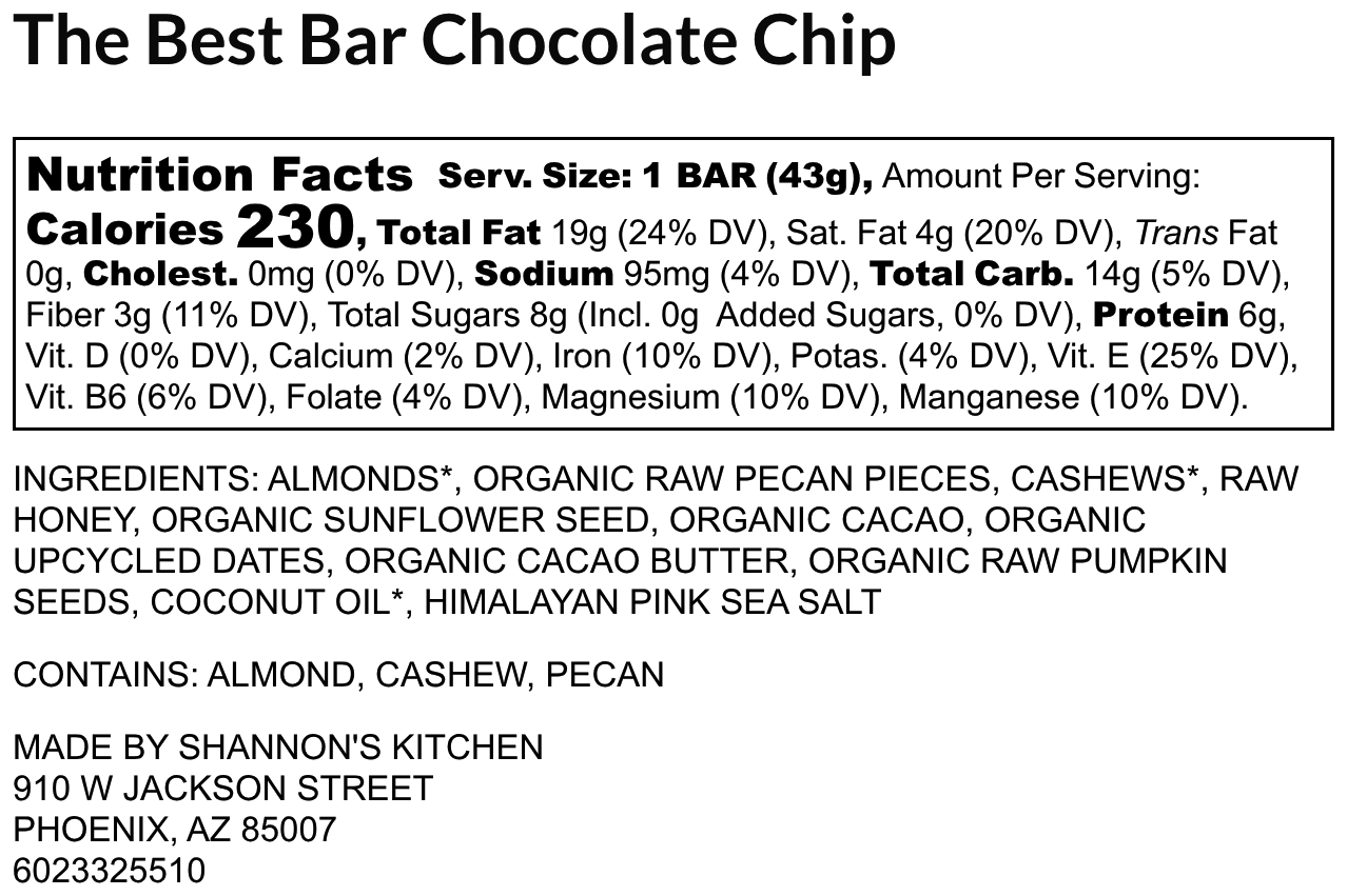 The Best Bar Chocolate Chip