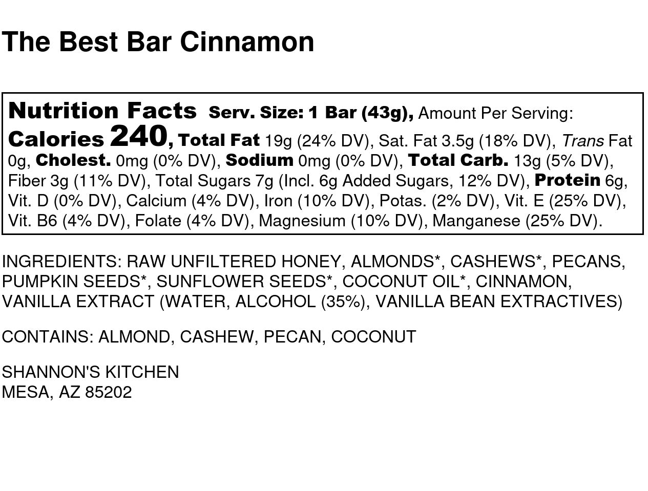 The Best Bar Cinnamon