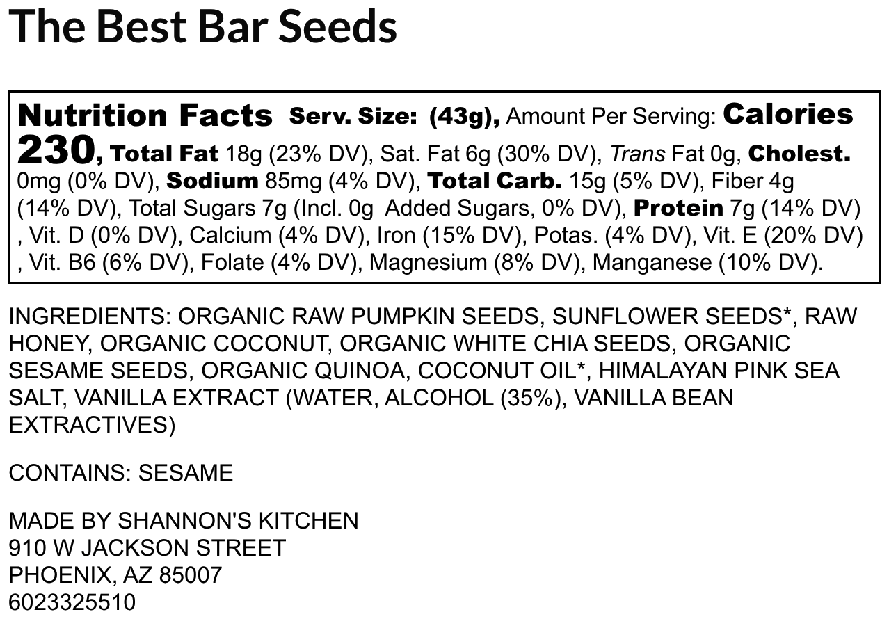 The Best Bar Seeds