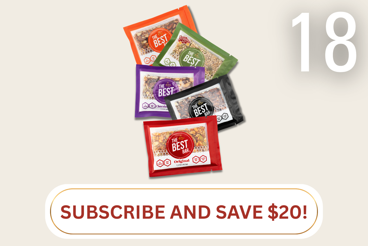 The Best Monthly Bar Box (18 Count) Subscription