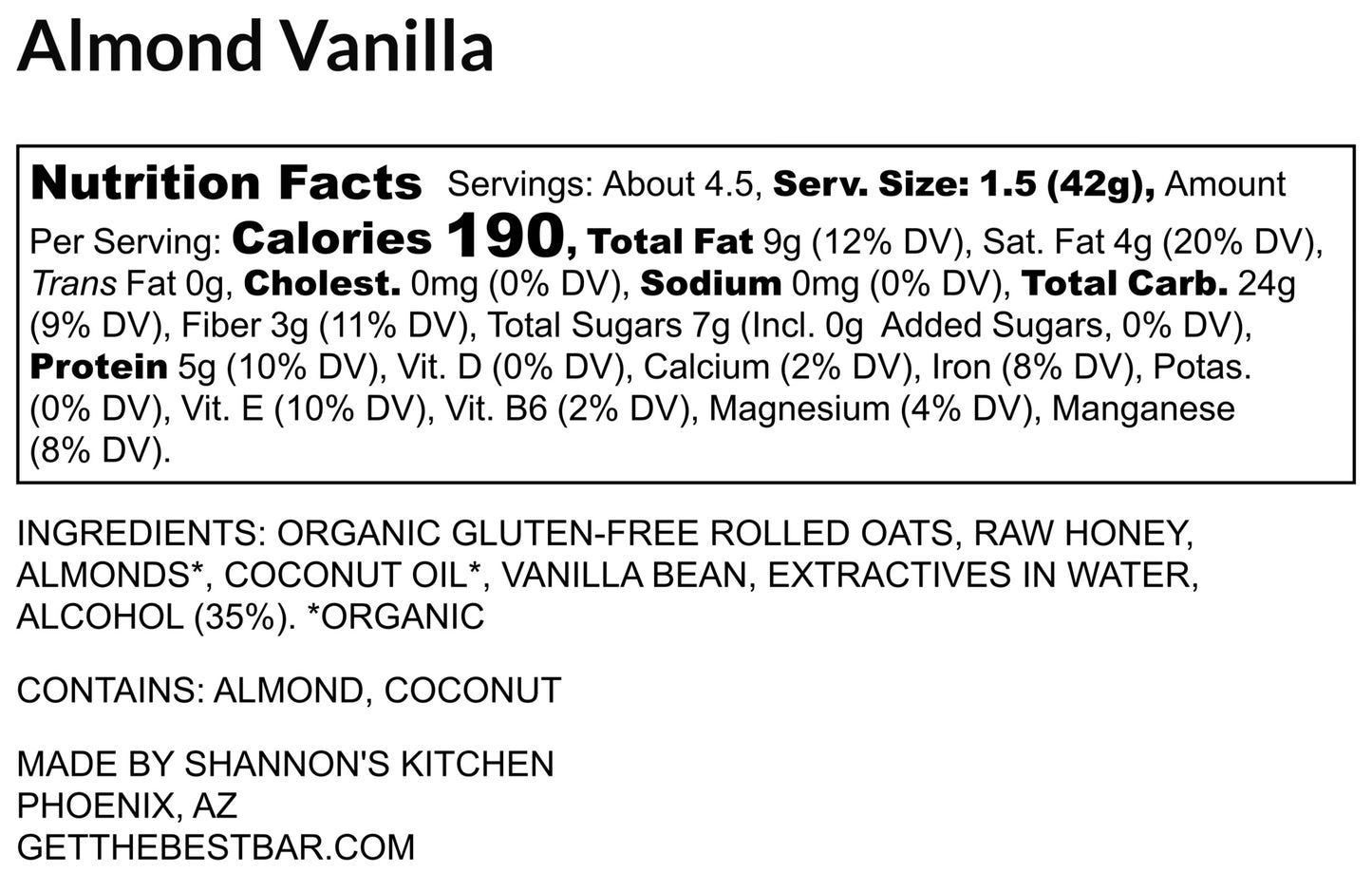 Almond Vanilla