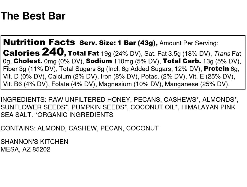 The Best Bar Original – The Best Bar | Real Ingredients. Real Flavor.